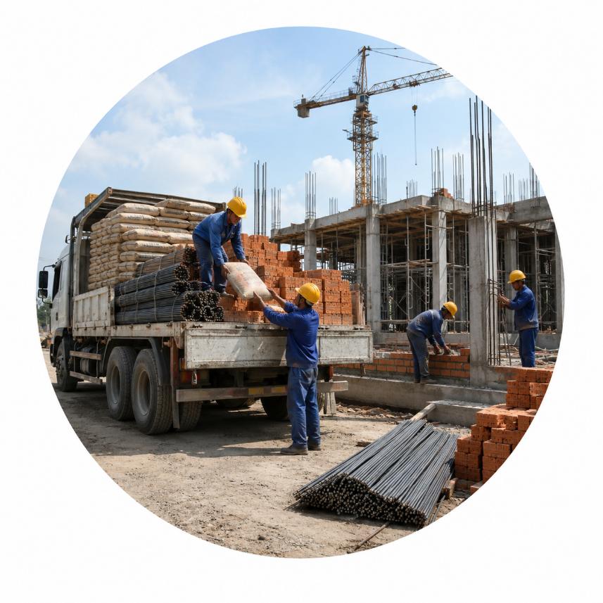 Cung ứng vật tư và thi công